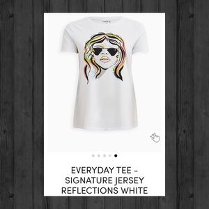 NWT TORRID EVERYDAY TEE SIGNATURE JERSEY REFLECTIONS WHITE